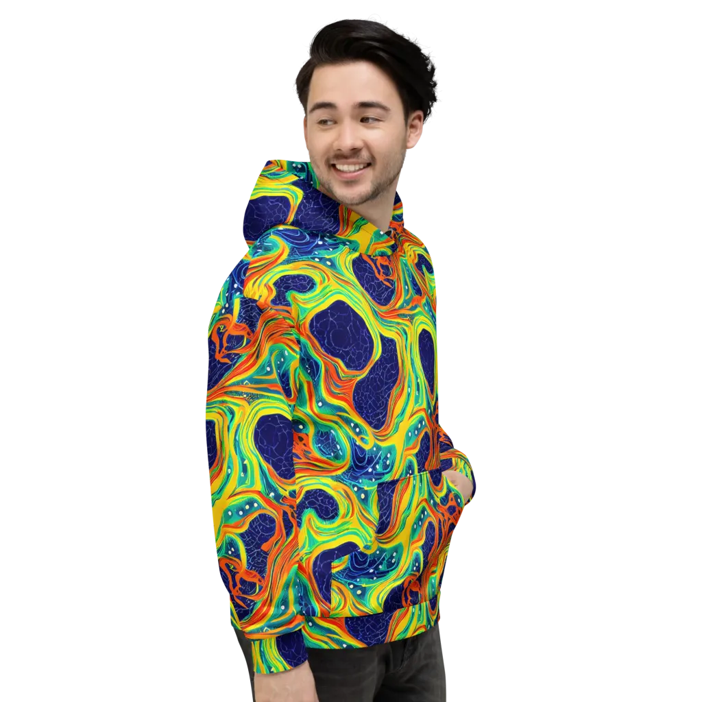 Chromatic Coral on Hoodie — Right