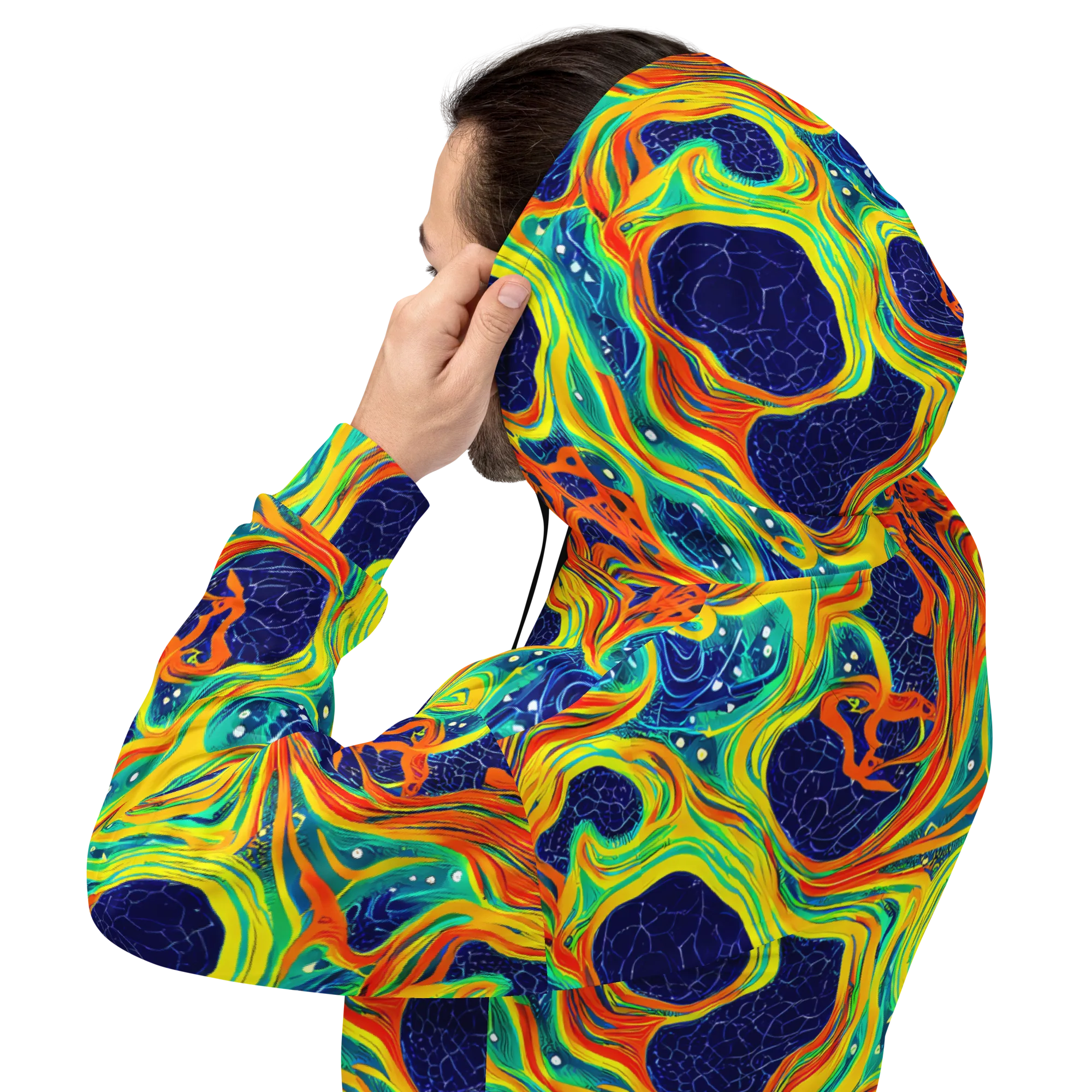 Chromatic Coral on Hoodie — Back