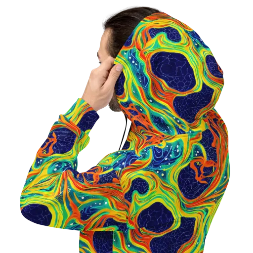 Chromatic Coral on a Hoodie