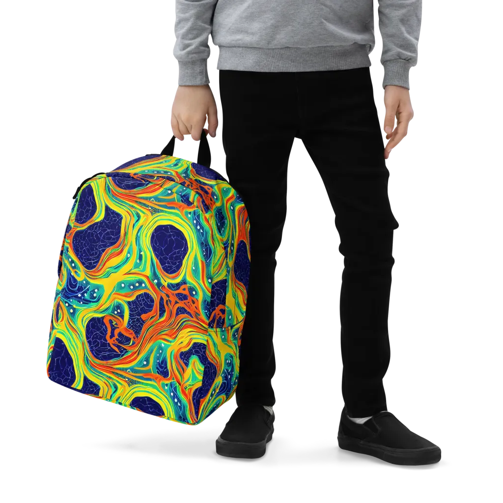 Chromatic Coral on Minimalist Backpack — Zoomed-in