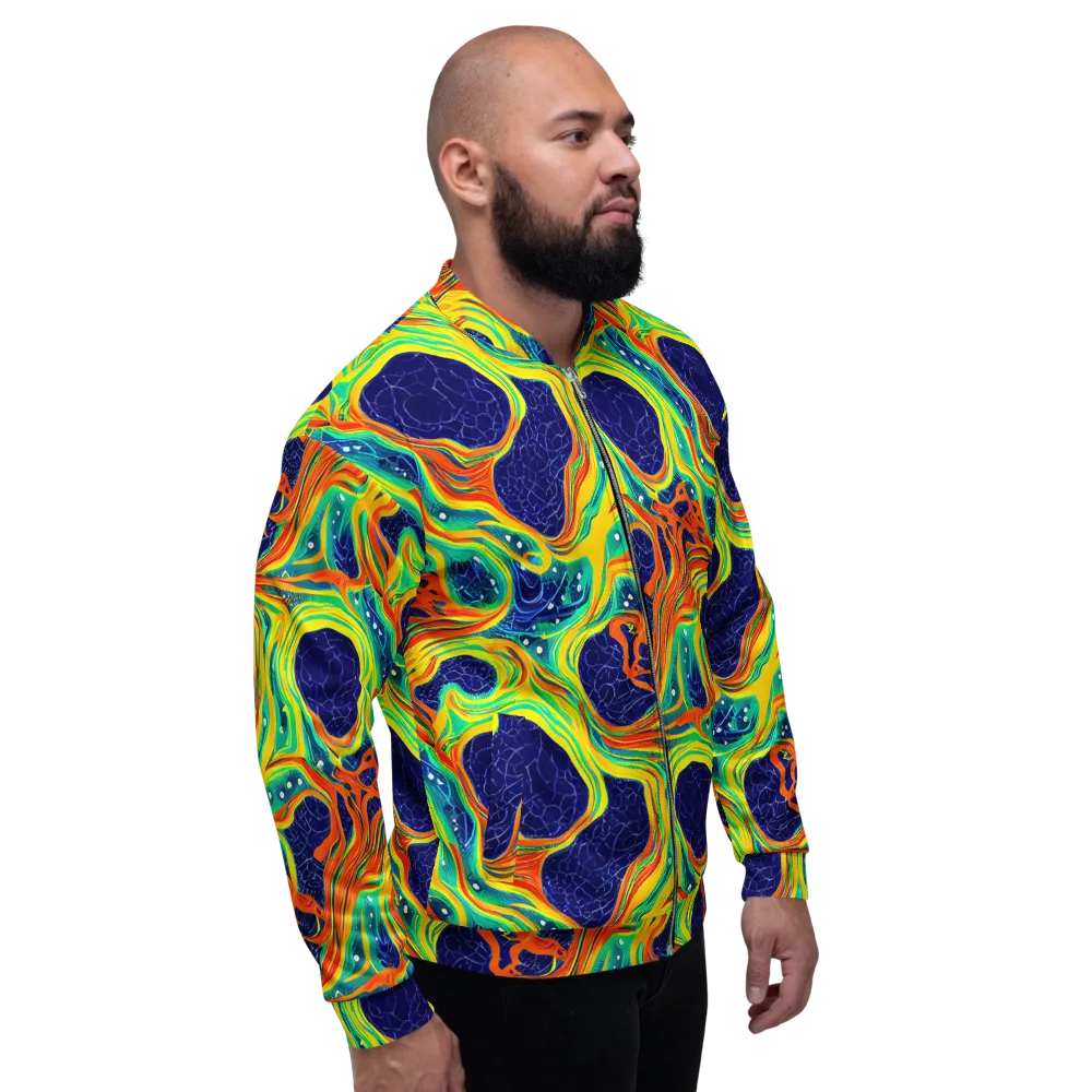 Chromatic Coral on Bomber Jacket — Right