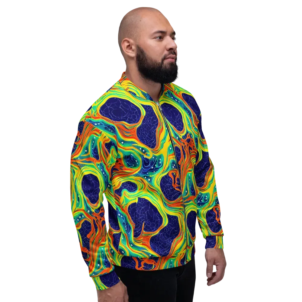 Chromatic Coral on Bomber Jacket — Right
