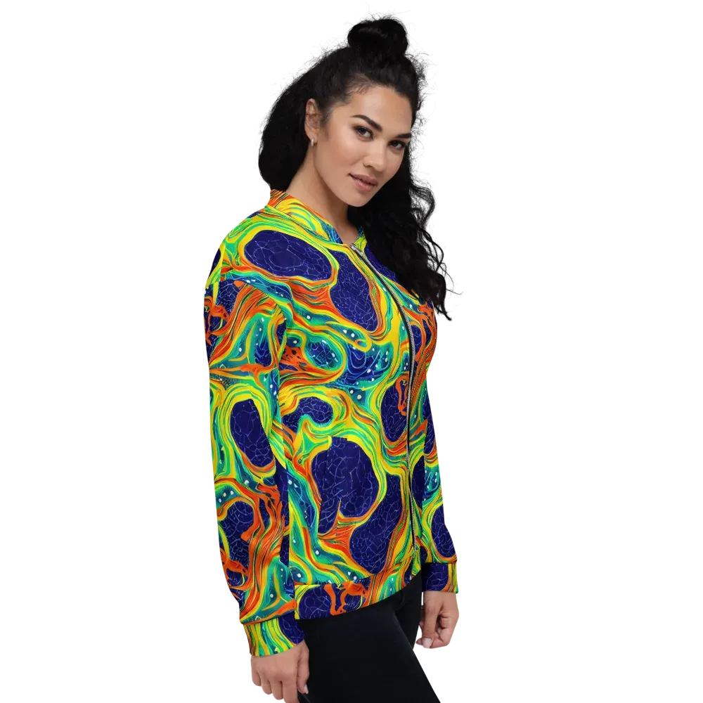 Chromatic Coral on Bomber Jacket — Right