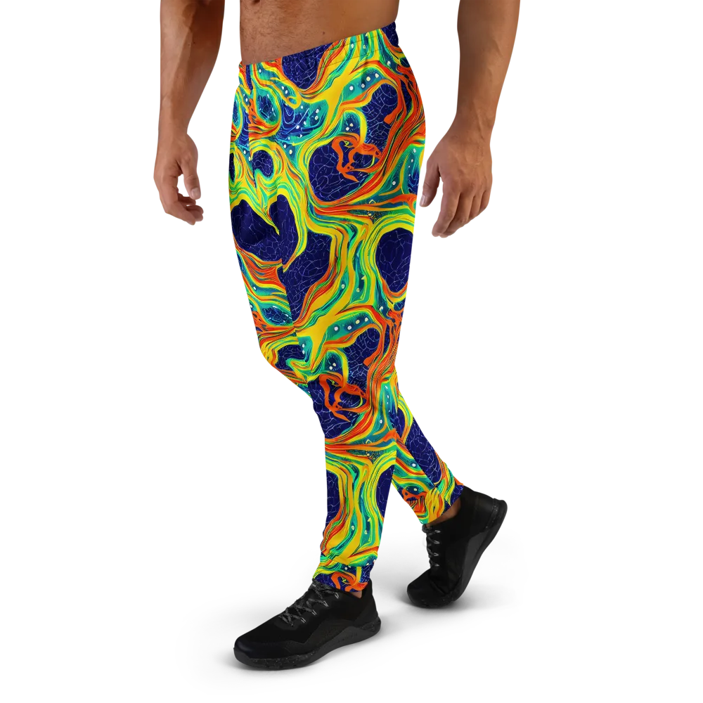 Chromatic Coral on Men's Joggers — Left