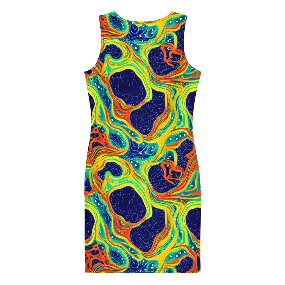 Chromatic Coral on Bodycon Dress — Back