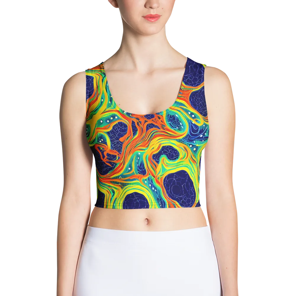 Chromatic Coral on Crop Top — Front