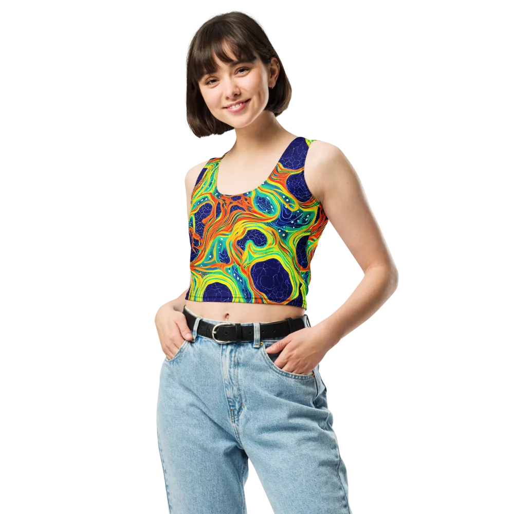 Chromatic Coral on Crop Top — Front