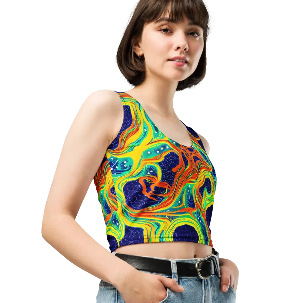 Chromatic Coral on Crop Top — Right Front