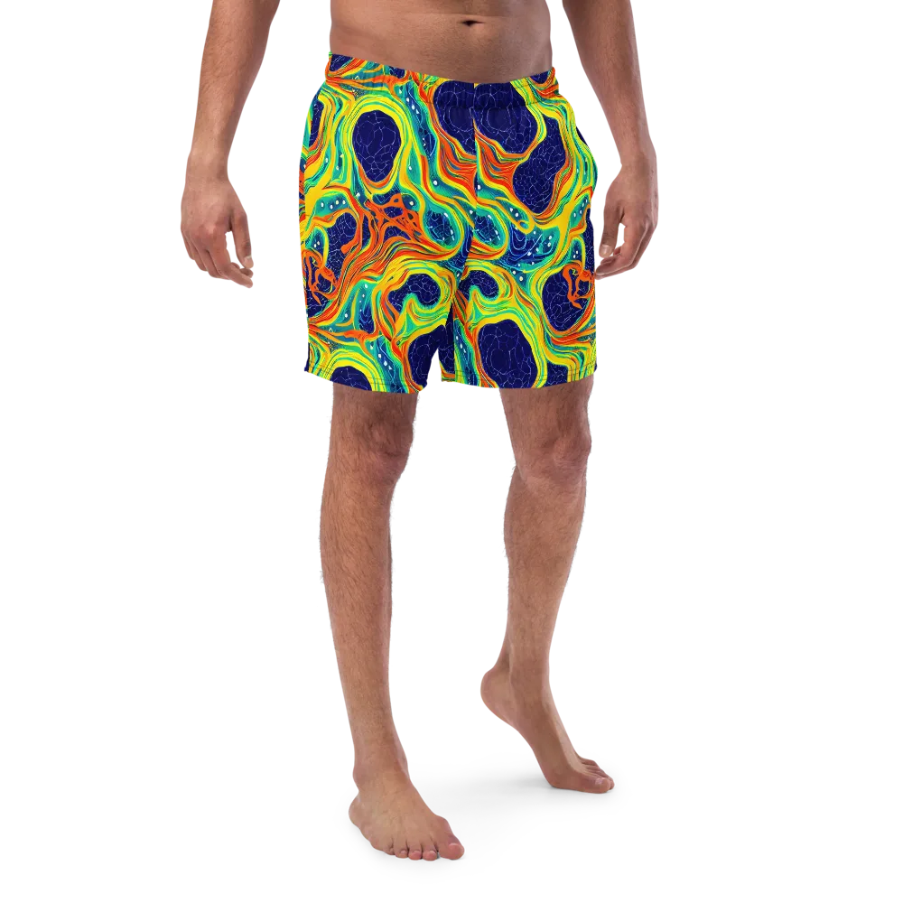 Chromatic Coral on Swim Trunks — Front