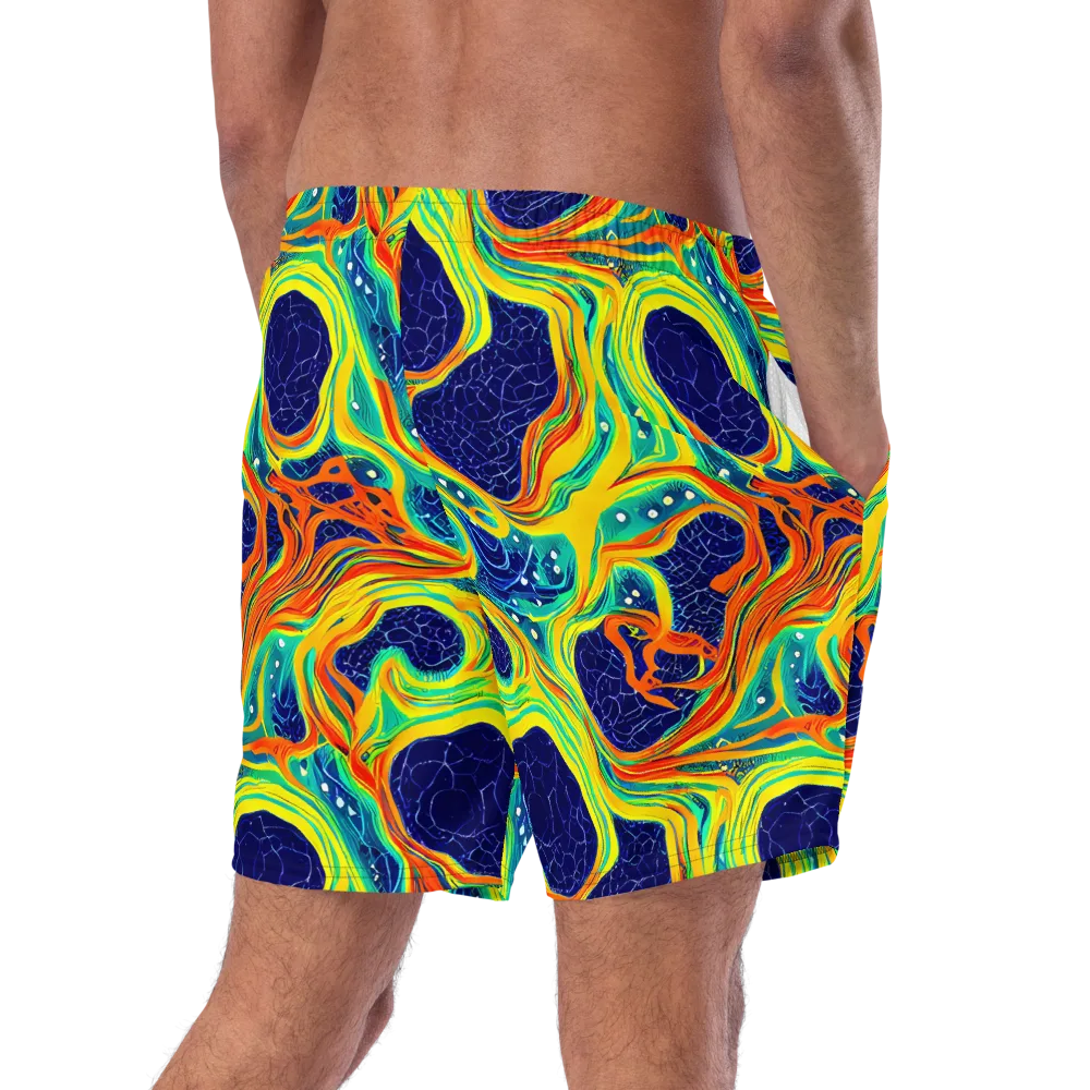 Chromatic Coral on Swim Trunks — Right Back