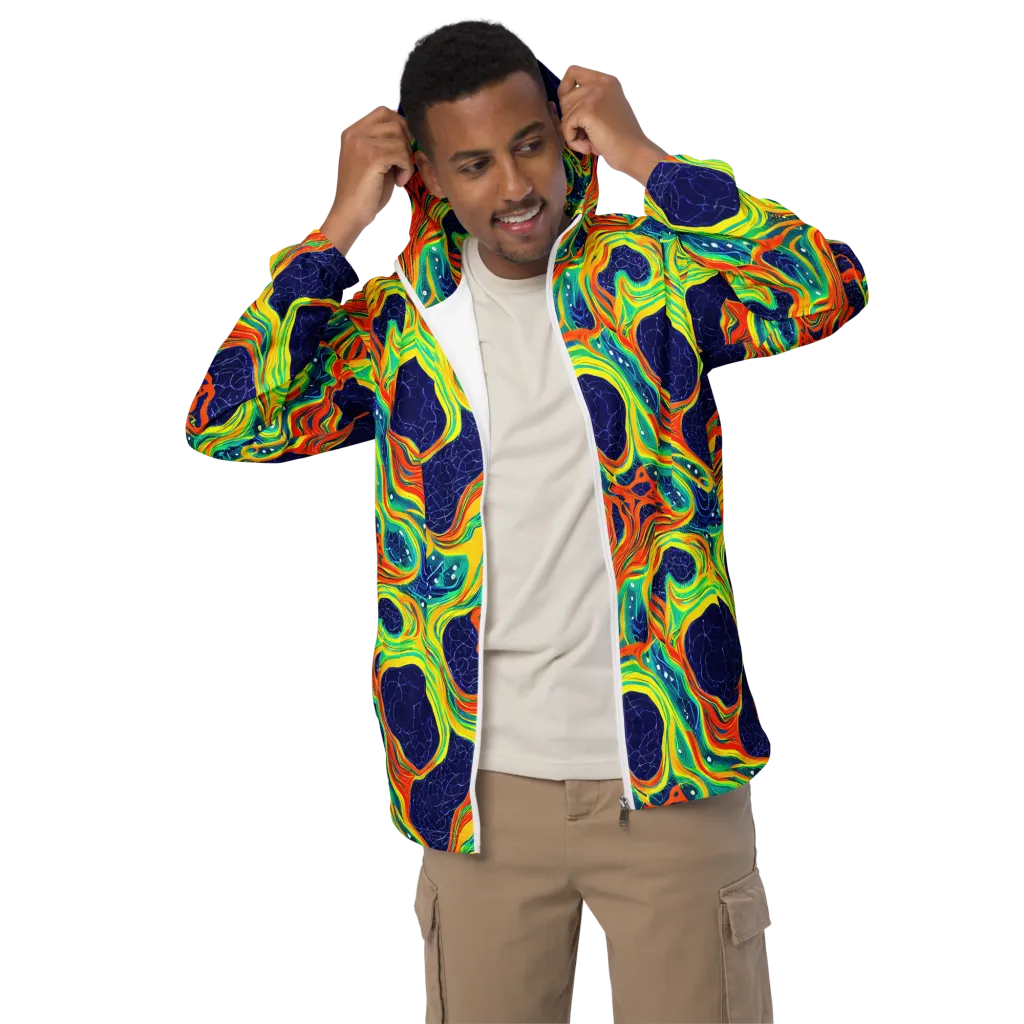 Chromatic Coral on Men's Windbreaker — Front