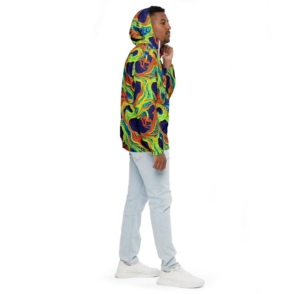 Chromatic Coral on Men's Windbreaker — Right