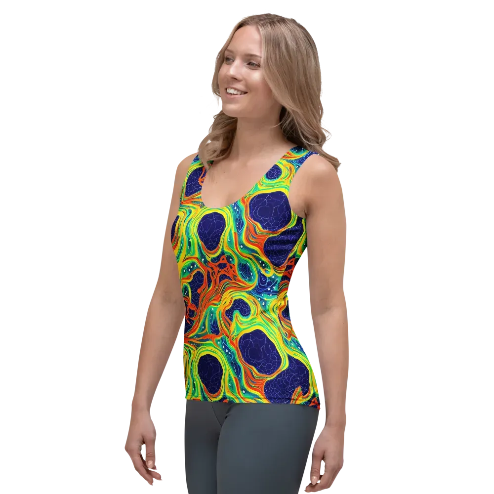 Chromatic Coral on Women's Tank Top — Left Front