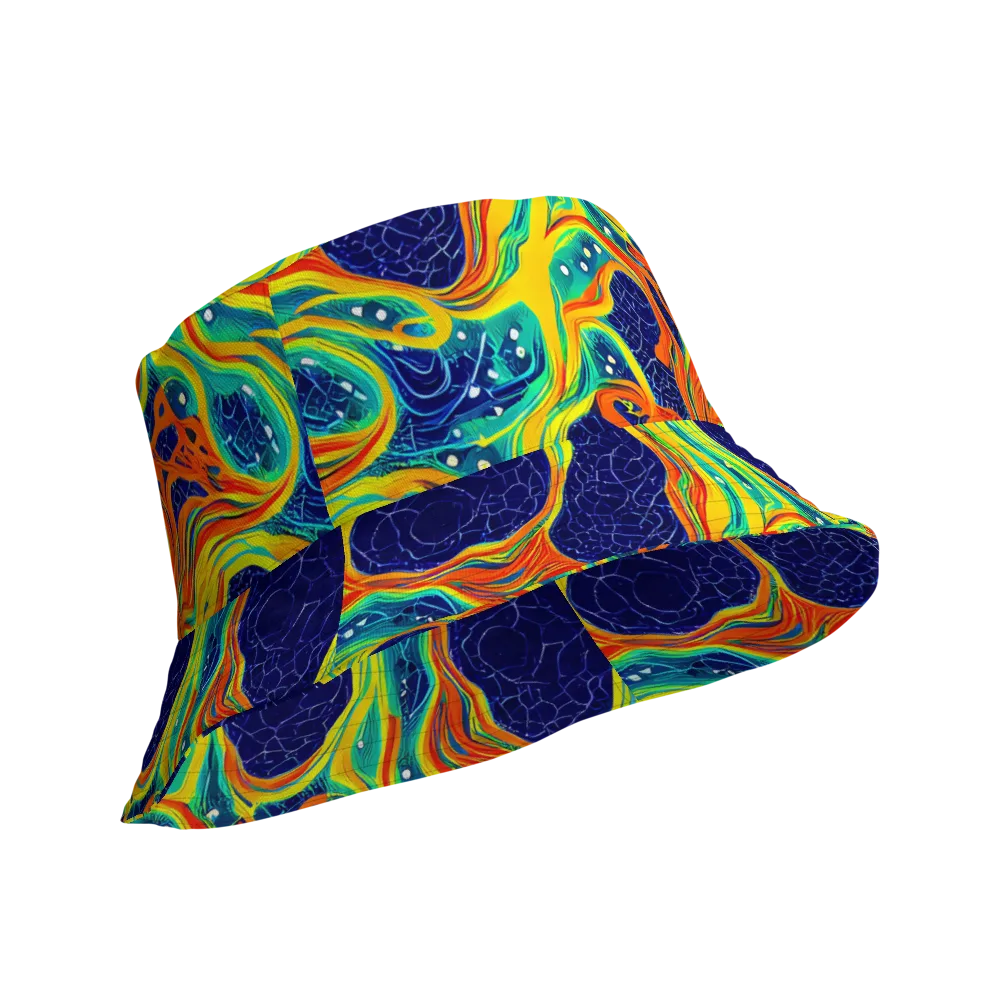 Chromatic Coral on Reversible Bucket Hat — Product details Outside
