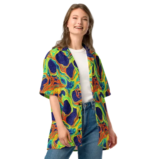 Chromatic Coral on a Button Shirt