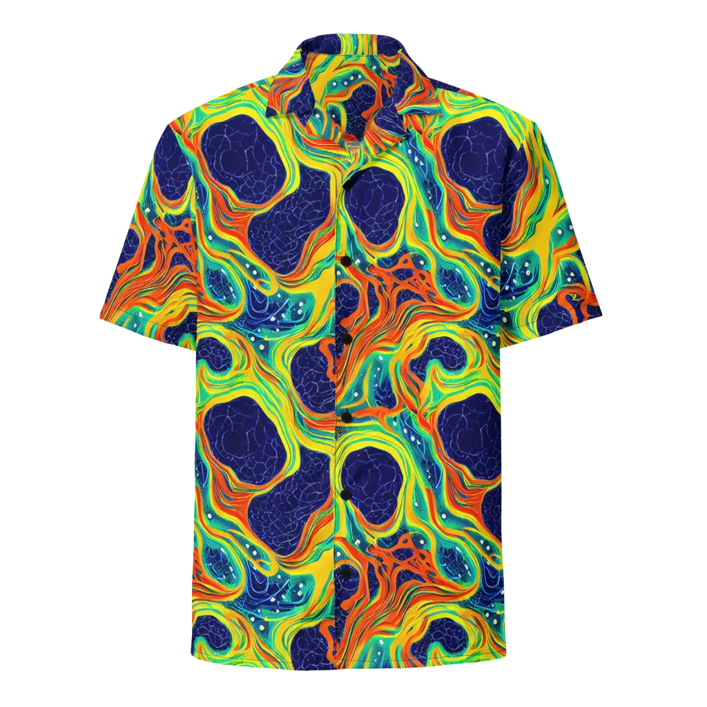 Chromatic Coral on Button Shirt — Front