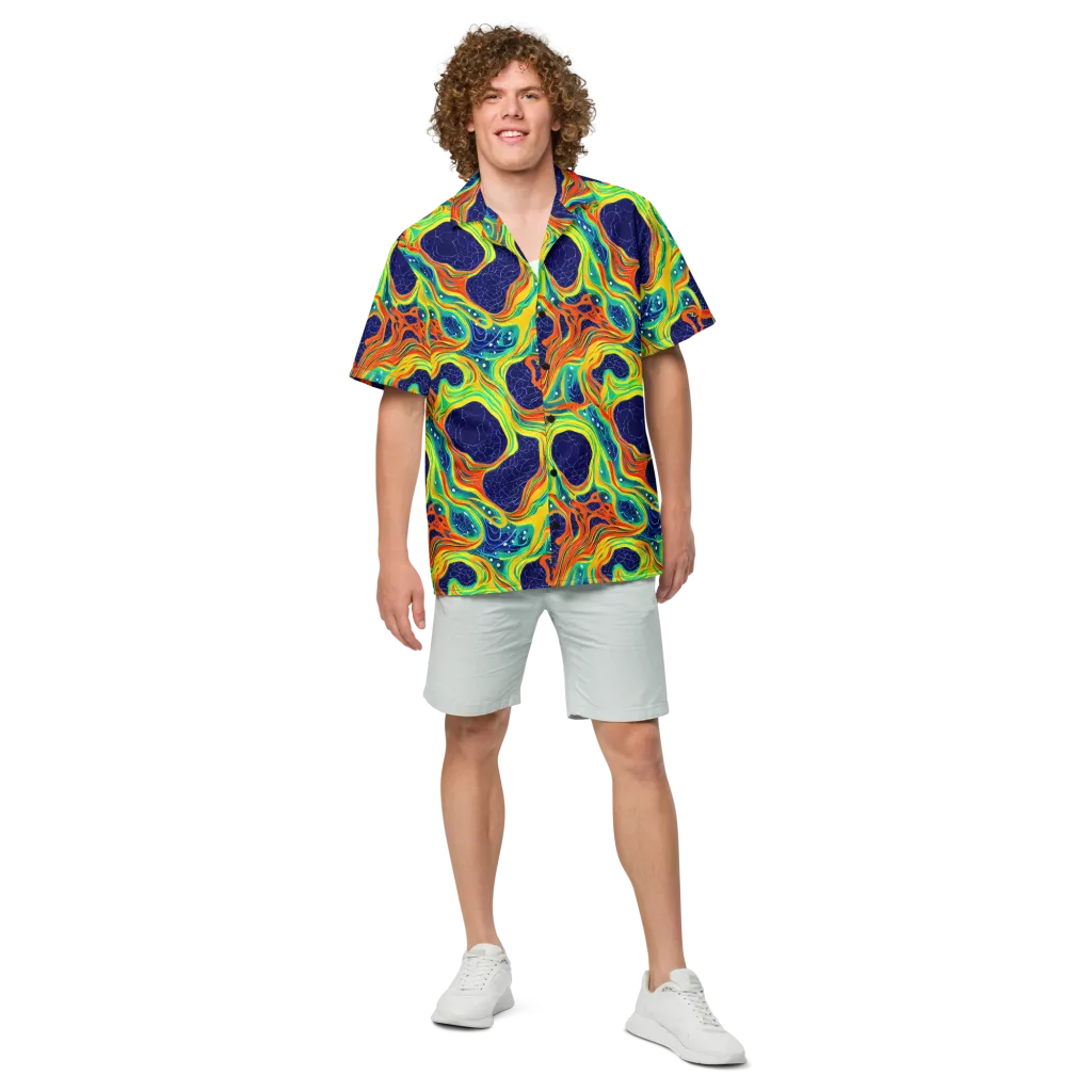 Chromatic Coral on Button Shirt — Front