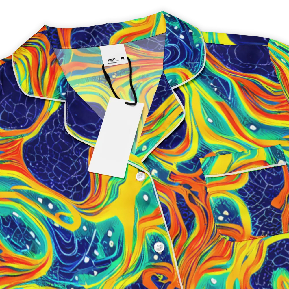 Chromatic Coral on Women's Short Sleeve Pajama Top — Product details