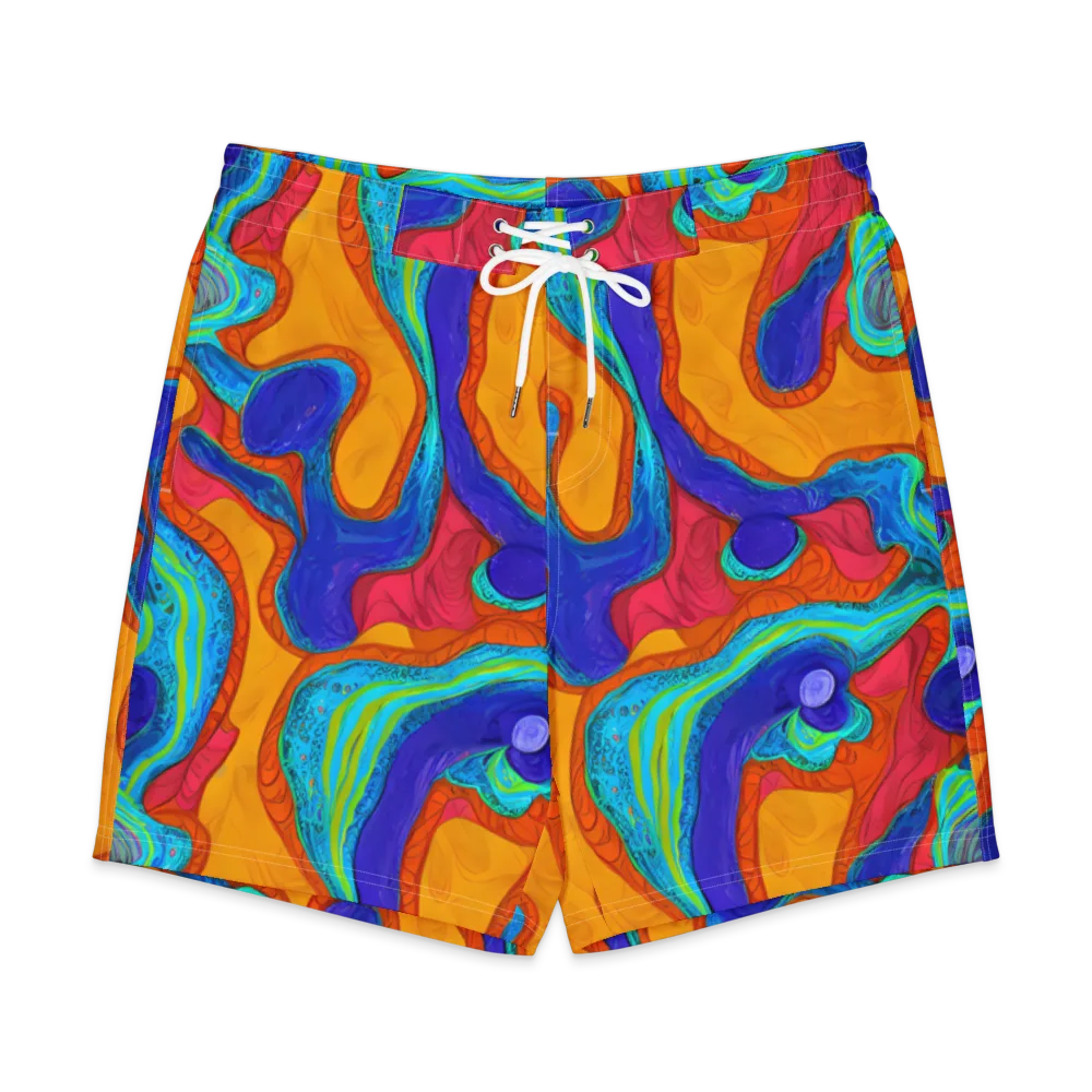 Tangerine Vortex on Men's Board Shorts — Front