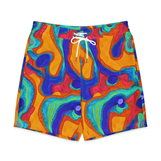 Tangerine Vortex on a Men's Board Shorts