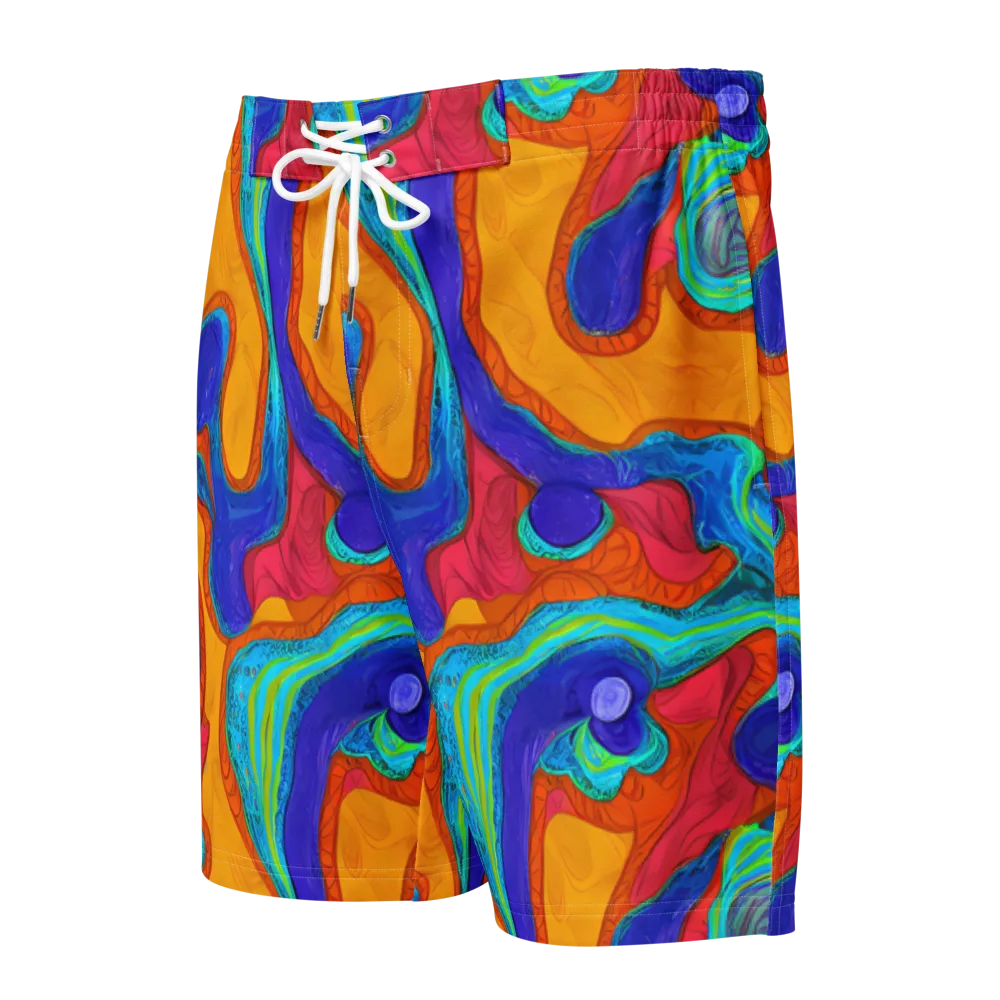 Tangerine Vortex on Men's Board Shorts — Front