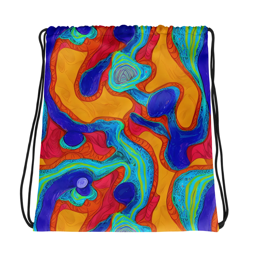 Tangerine Vortex on Drawstring Bag — Photo