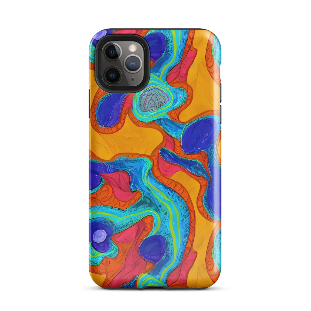 Tangerine Vortex on Tough Case for iPhone® — Front
