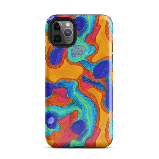 Tangerine Vortex on a Tough Case for iPhone®
