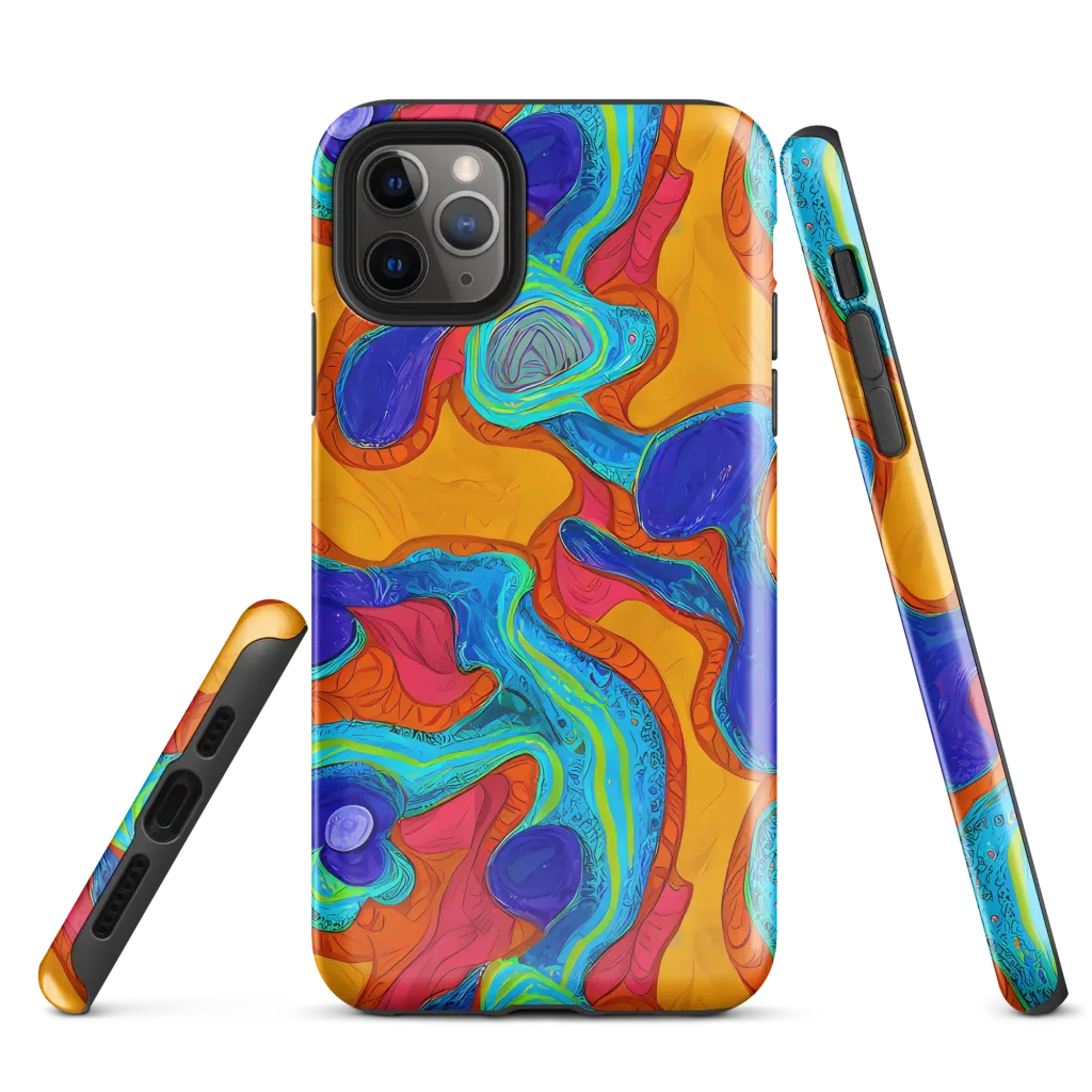 Tangerine Vortex on Tough Case for iPhone® — Front