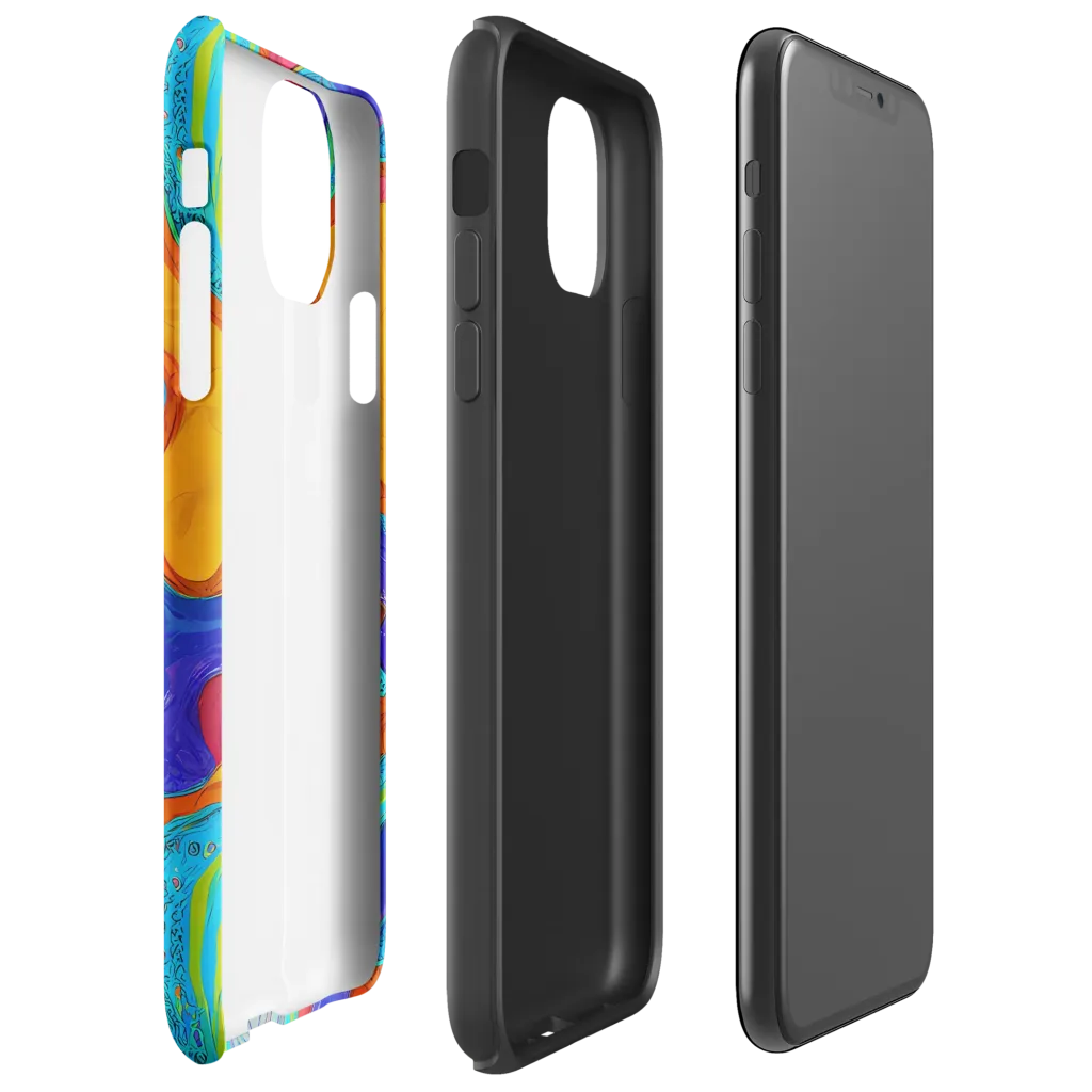 Tangerine Vortex on Tough Case for iPhone® — Right