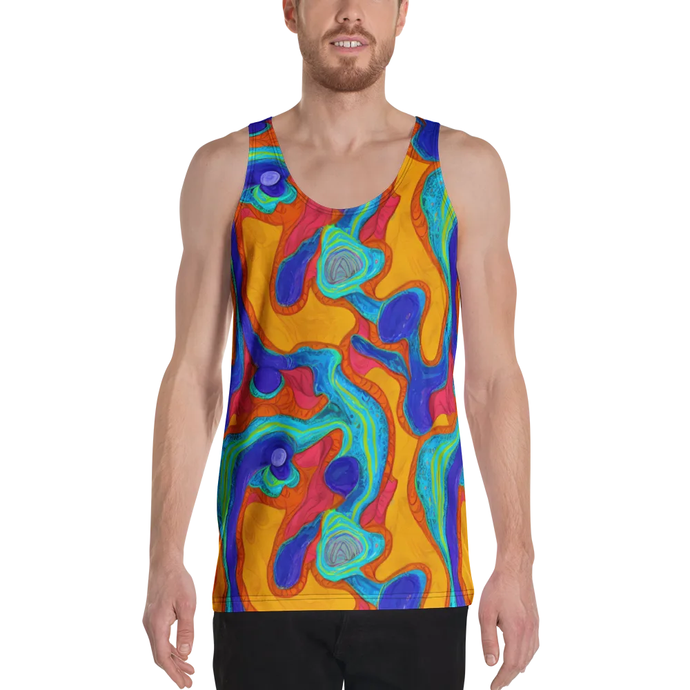 Tangerine Vortex on Men's Tank Top — Front