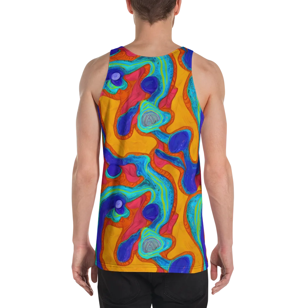 Tangerine Vortex on Men's Tank Top — Back