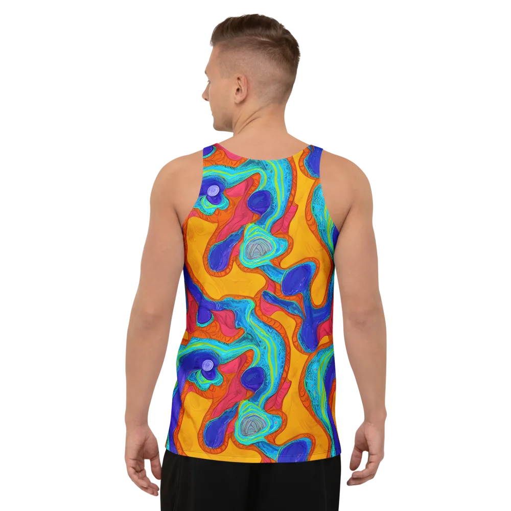 Tangerine Vortex on Men's Tank Top — Back
