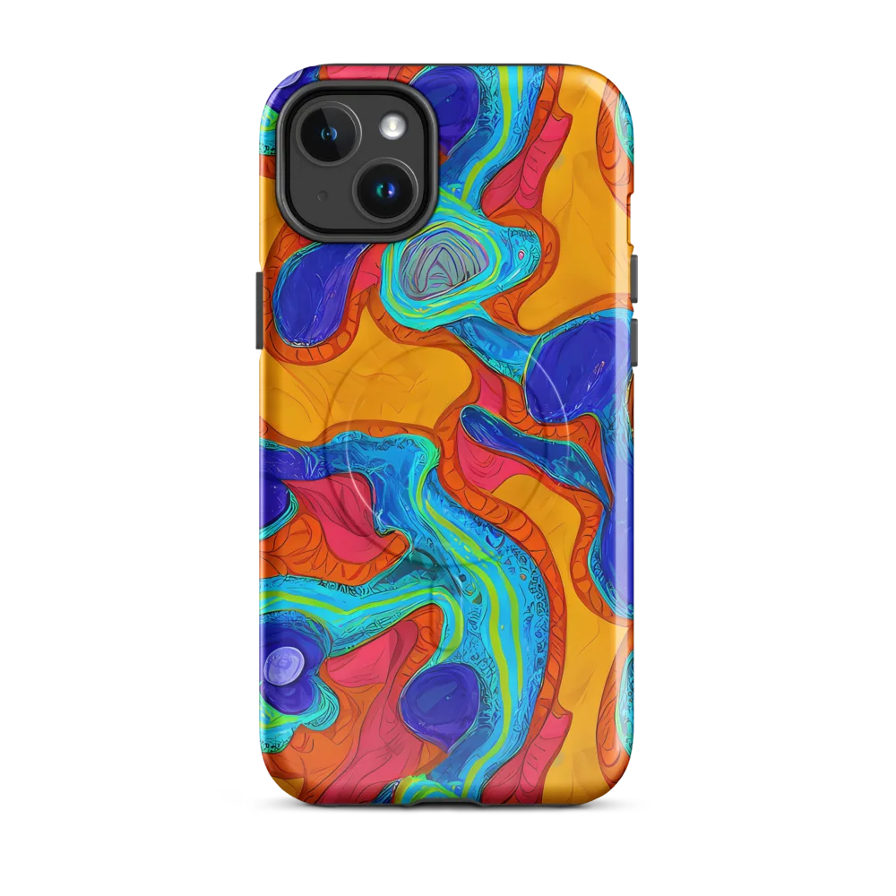 Tangerine Vortex on MagSafe Tough Case for iPhone® — Front
