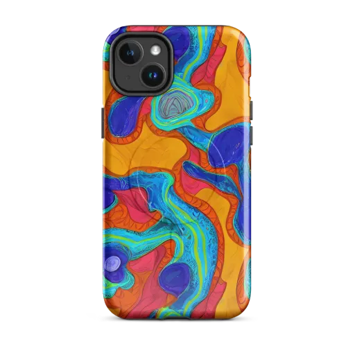 Tangerine Vortex on a MagSafe Tough Case for iPhone®