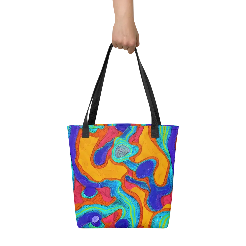Tangerine Vortex on Tote Bag — Front