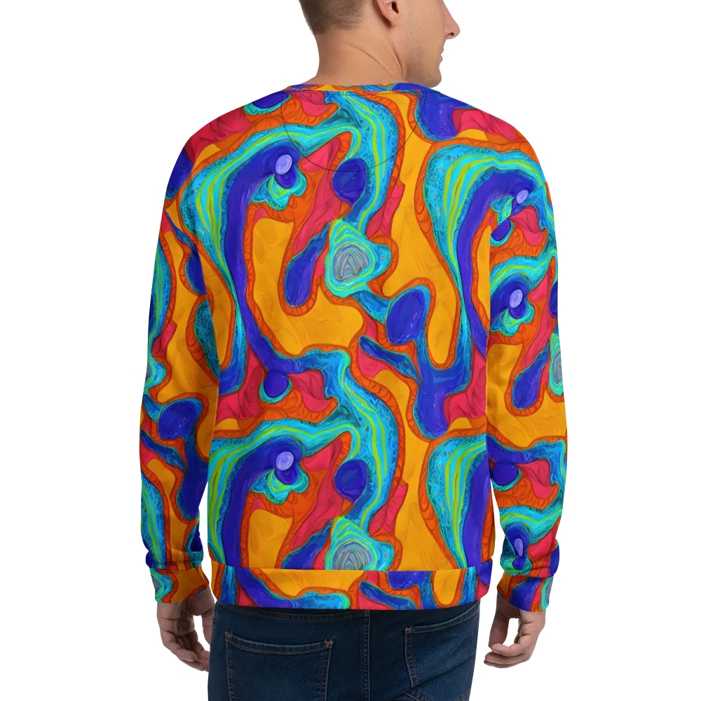 Tangerine Vortex on Sweatshirt — Back