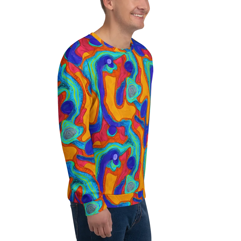 Tangerine Vortex on Sweatshirt — Right Front