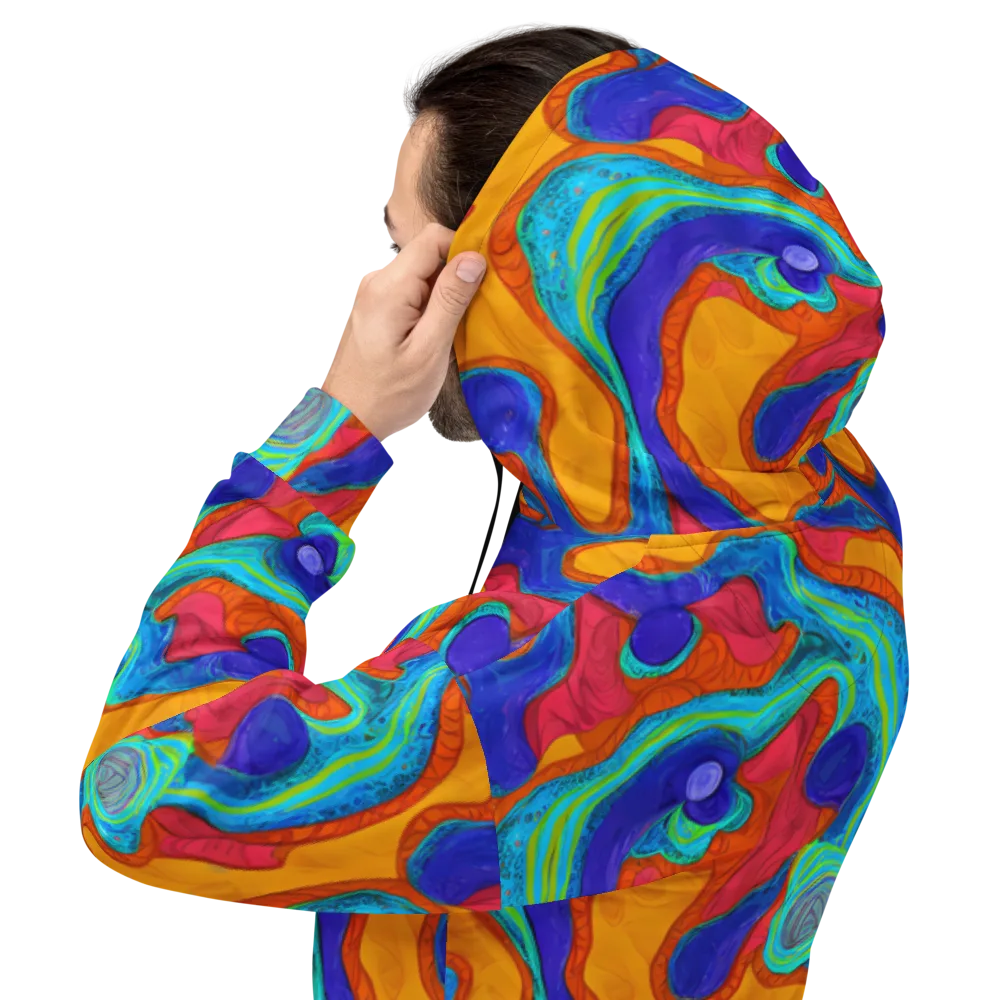 Tangerine Vortex on Hoodie — Back