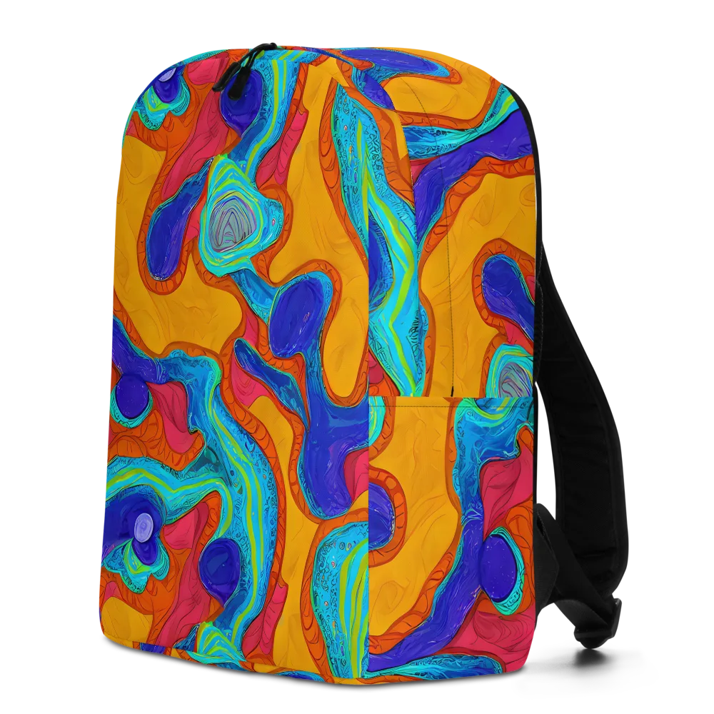 Tangerine Vortex on Minimalist Backpack — Left