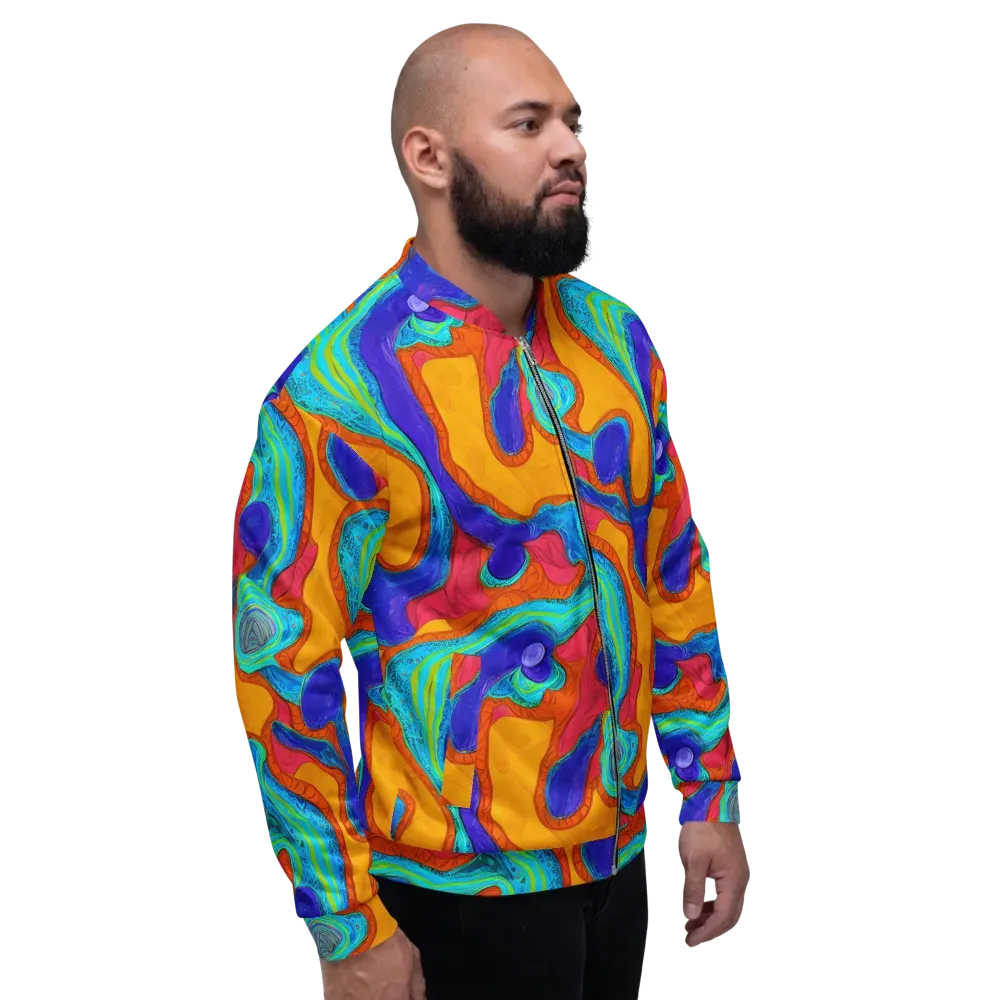 Tangerine Vortex on Bomber Jacket — Right