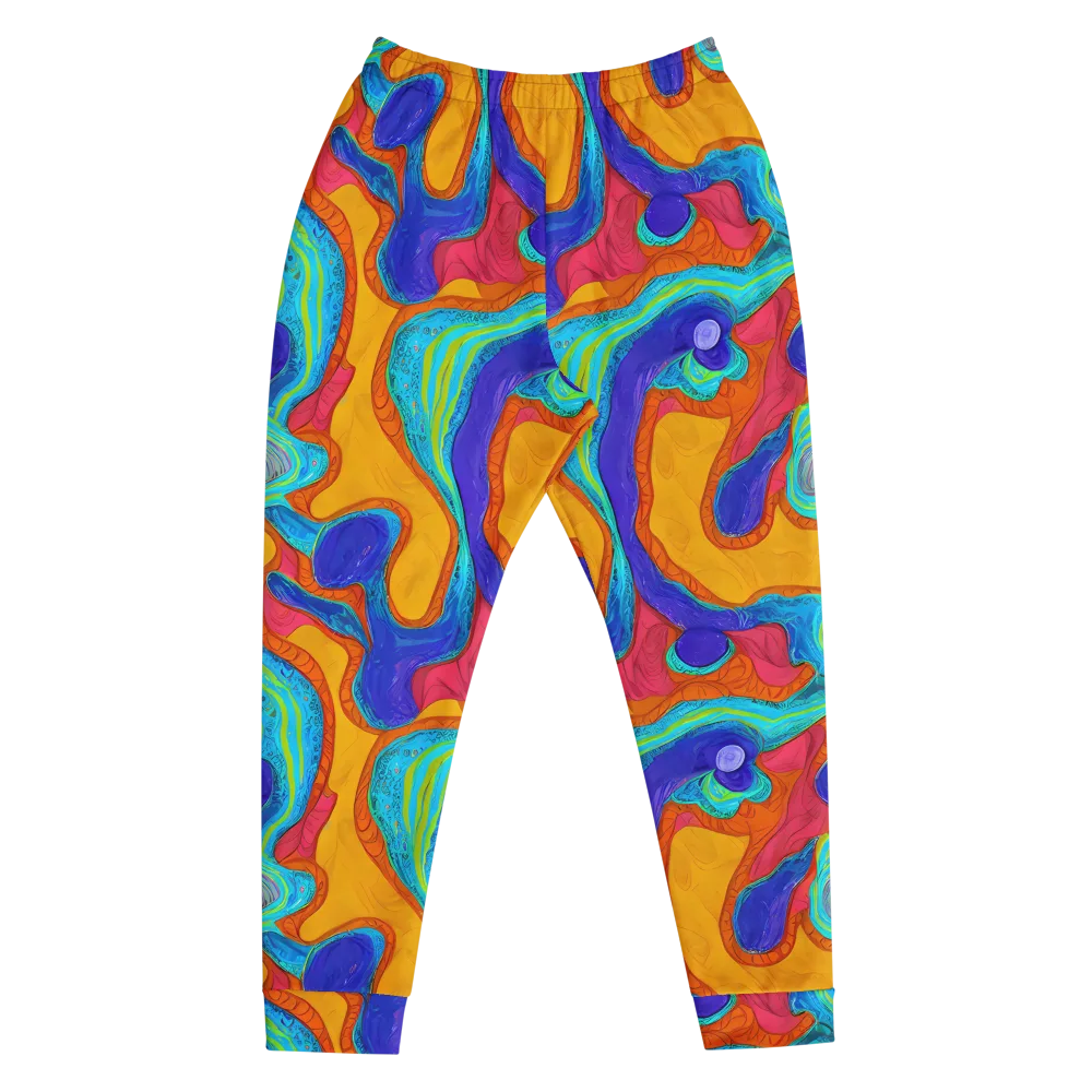 Tangerine Vortex on Men's Joggers — Front