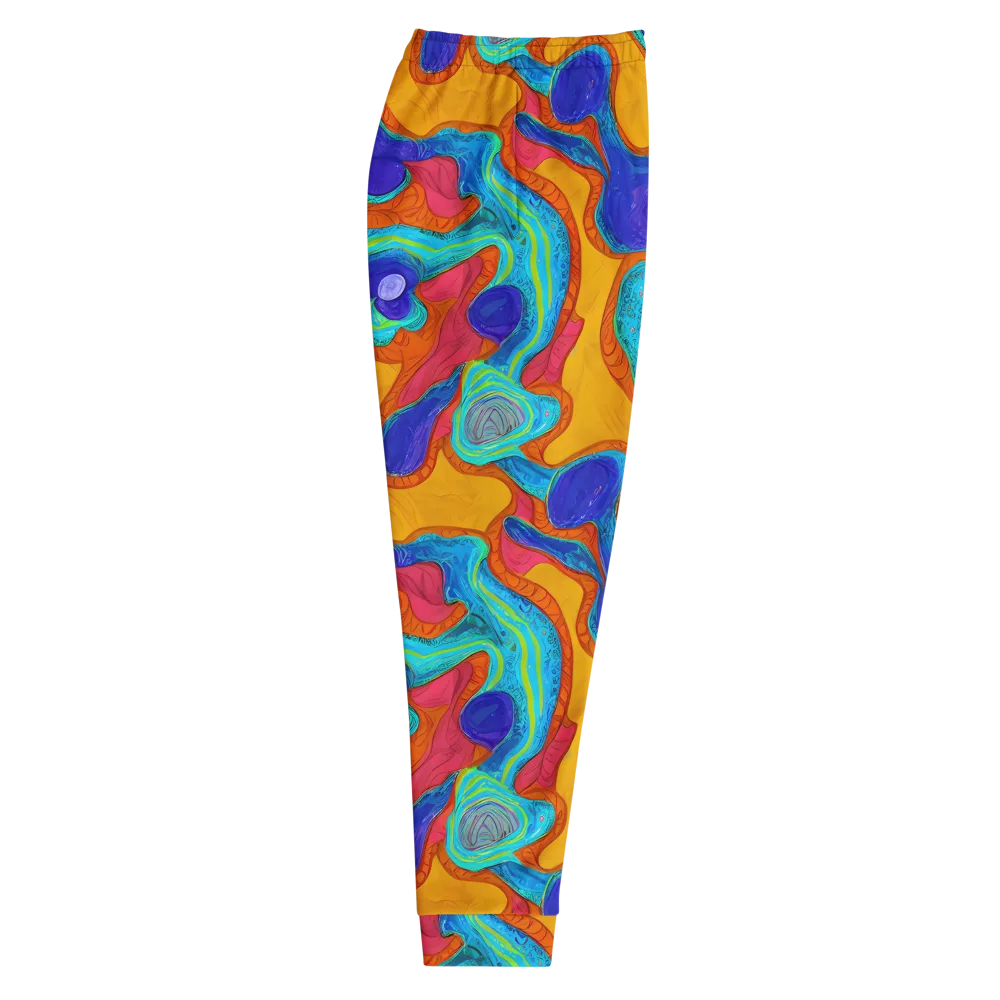 Tangerine Vortex on Men's Joggers — Right