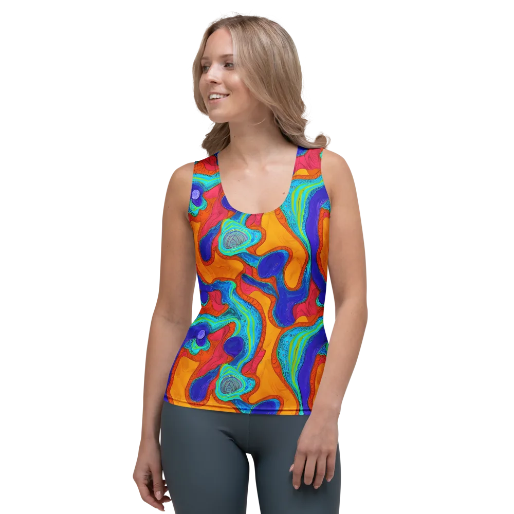 Tangerine Vortex on Women's Tank Top — Front