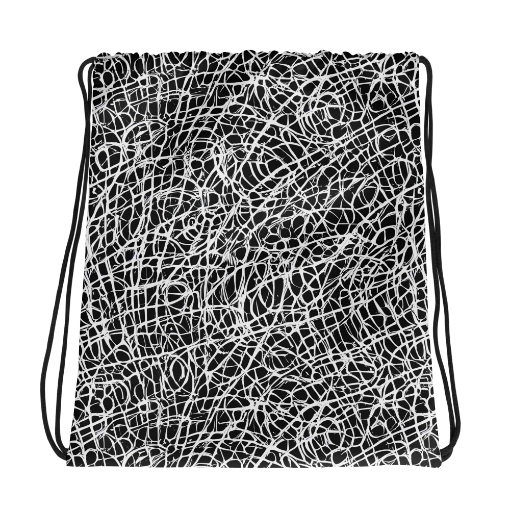 Midnight Scribble on Drawstring Bag — Photo