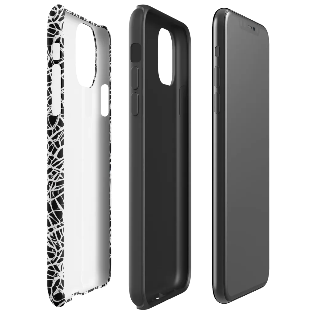 Midnight Scribble on Tough Case for iPhone® — Right