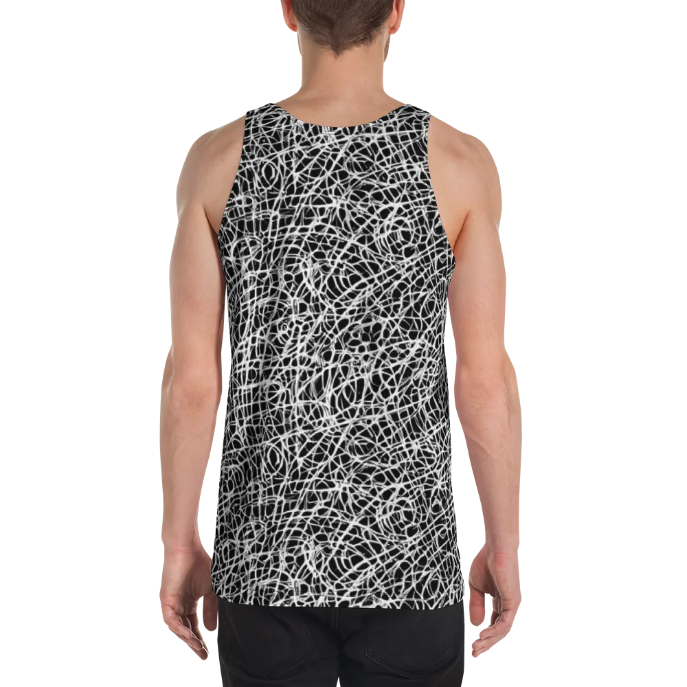Midnight Scribble on Men's Tank Top — Back