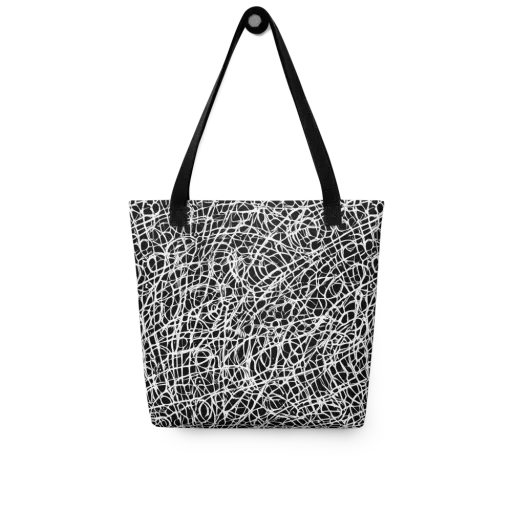 Midnight Scribble on a Tote Bag