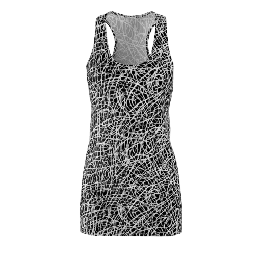 Midnight Scribble on a Racerback Dress