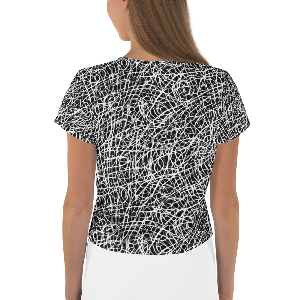 Midnight Scribble on Crop Tee — Back